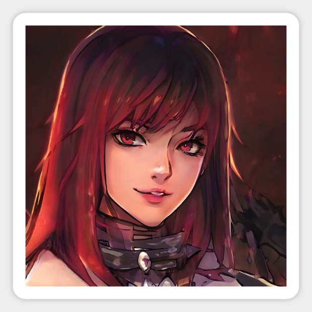 Sexy red hair anime girl Magnet by animegirlnft